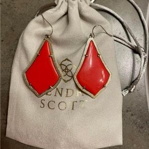 Red Kendra Scott earrings